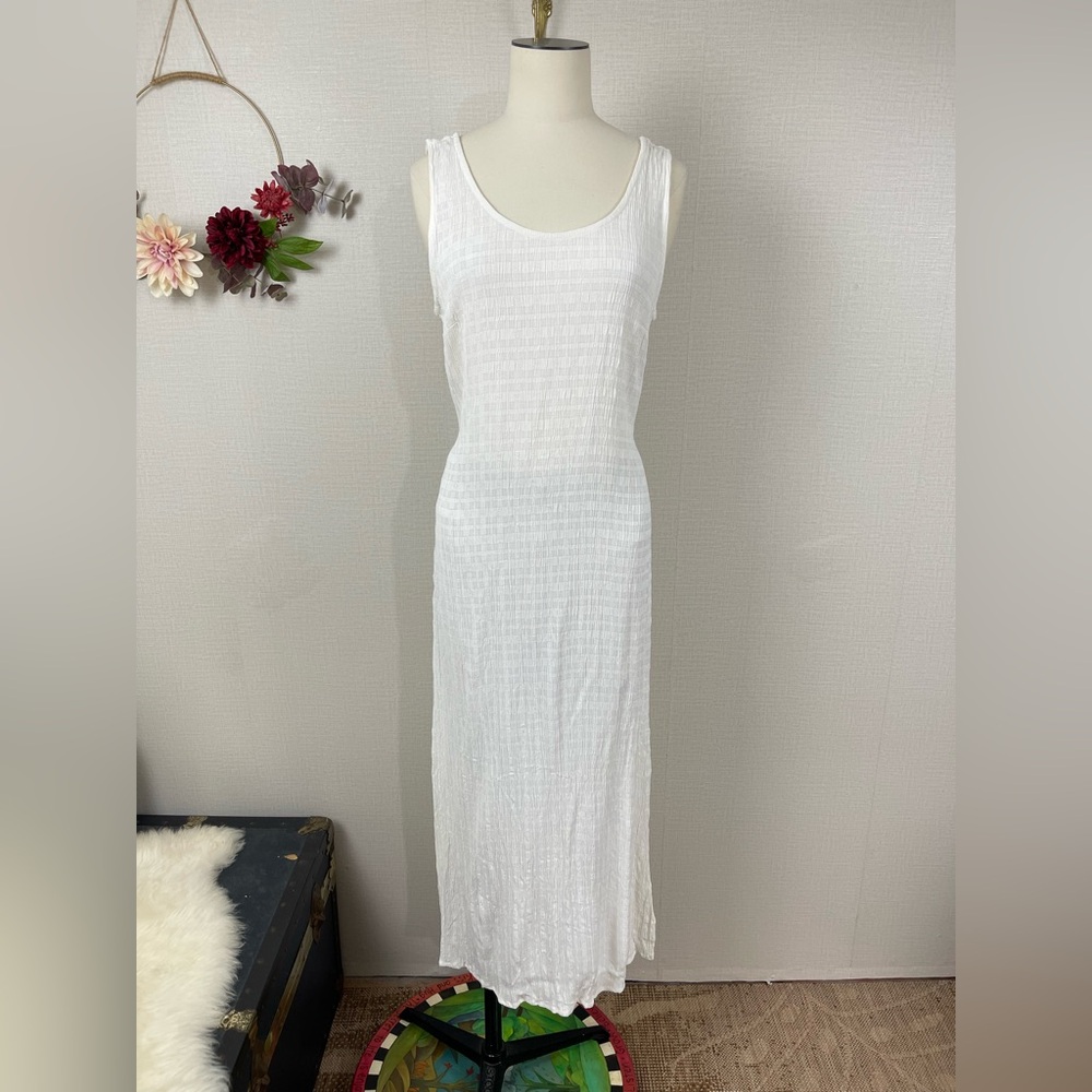 Rabbit Rabbit Rabbit Design Solid White Sleeveless Summer Maxi Dress size 10